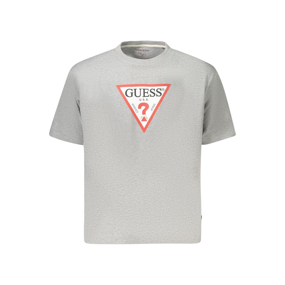تي شيرت جينز رمادي من القطن العضوي للنساء من Guess