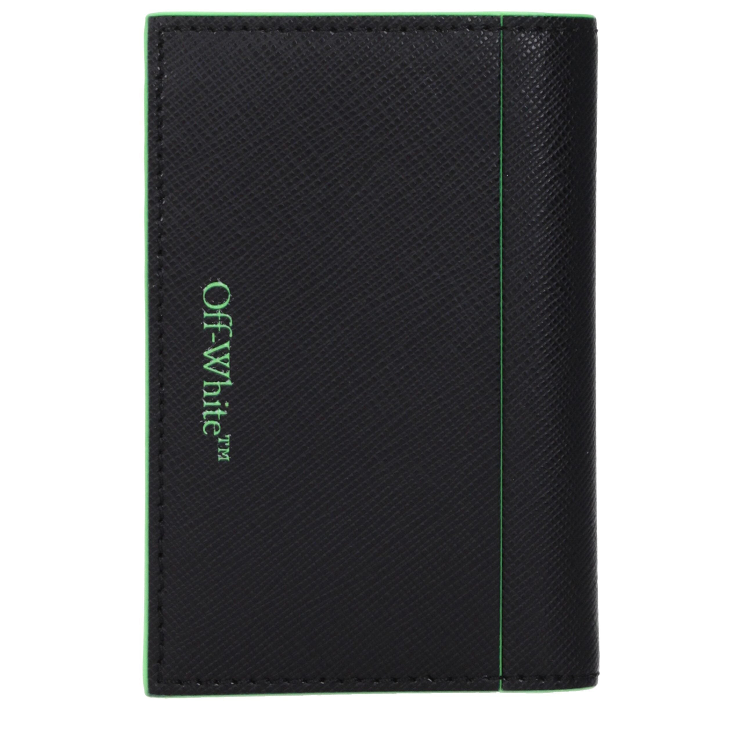 Off-White Black Leather Cardholders