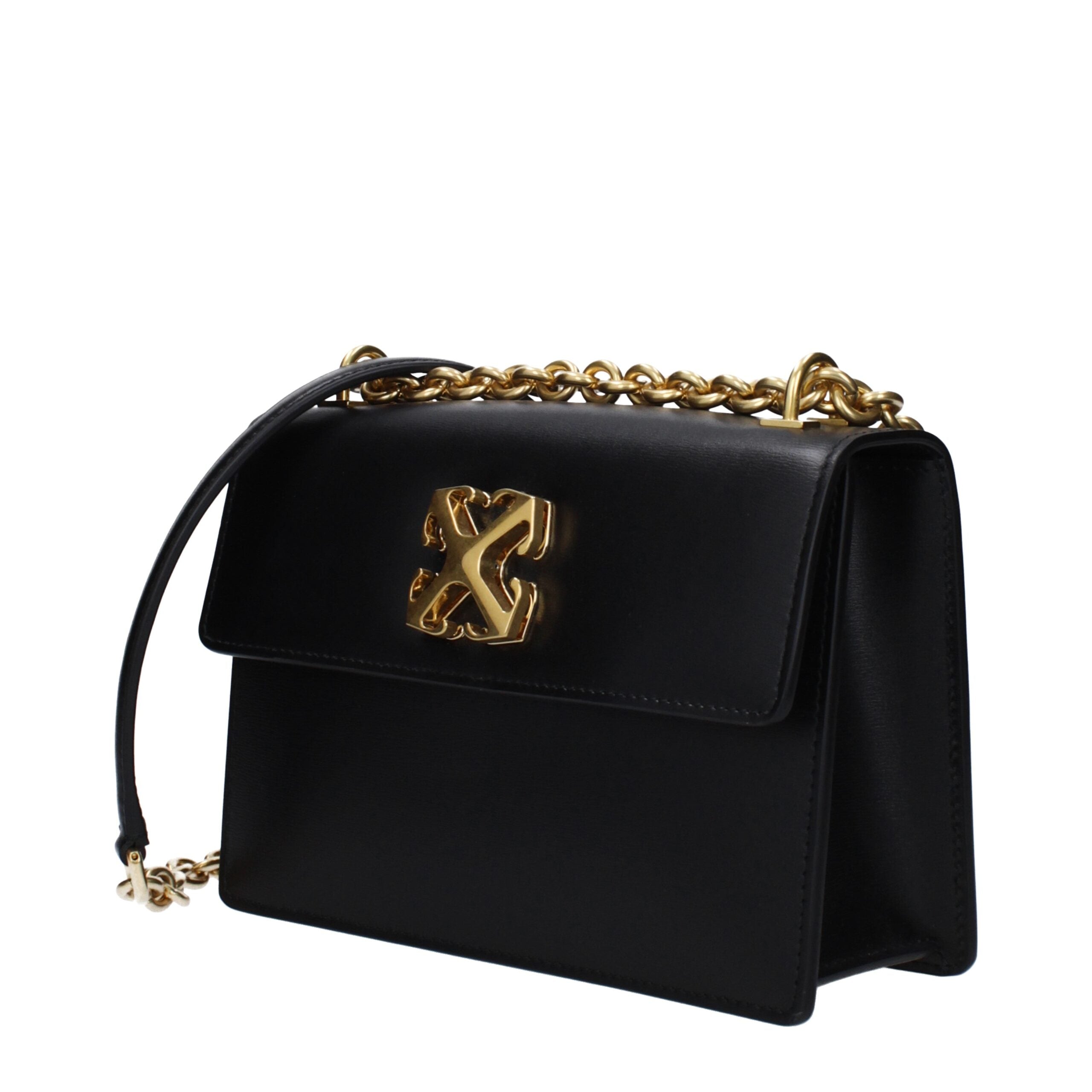 Off-White Black Leather Crossbody Bags