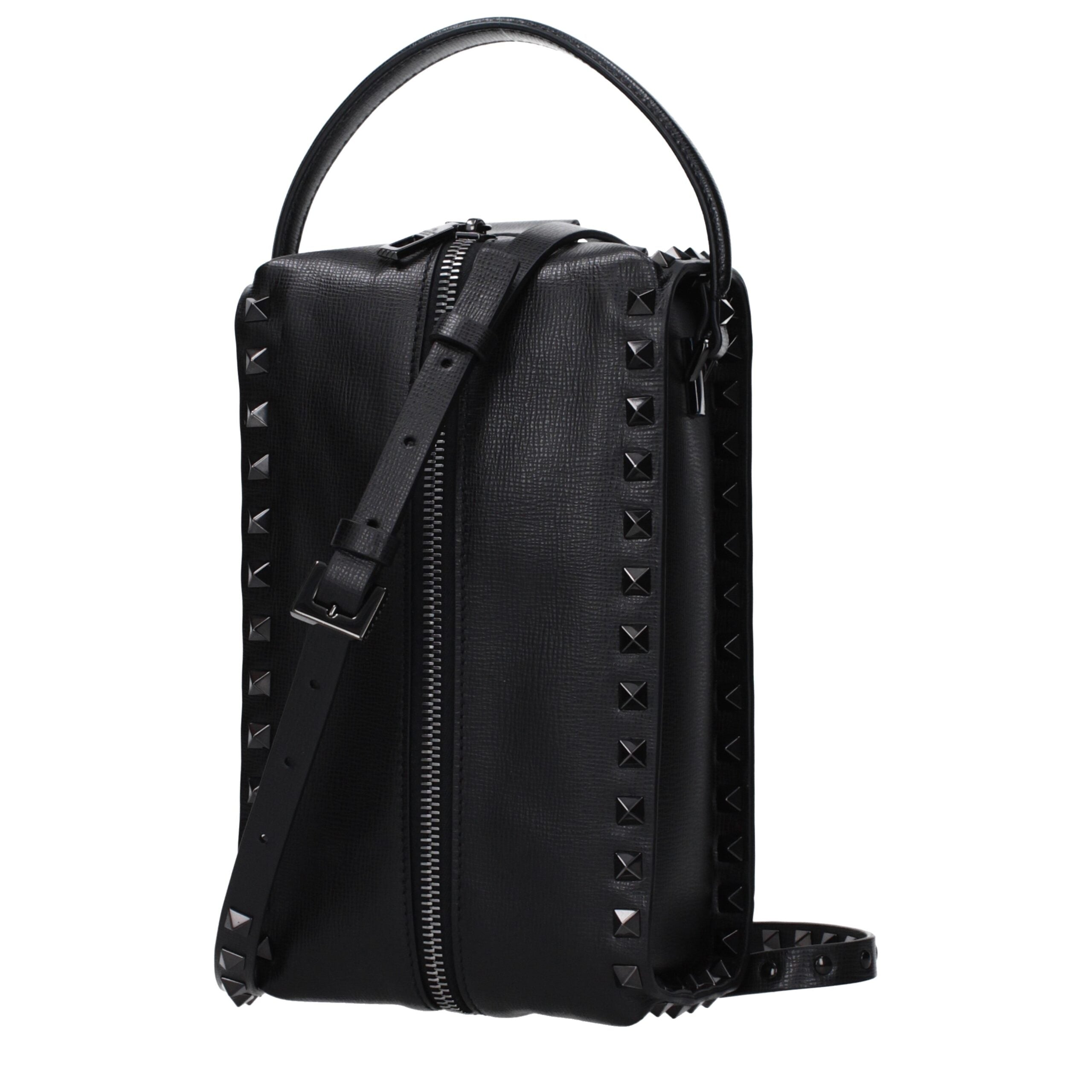 Valentino Garavani Black Leather Clutch Bags