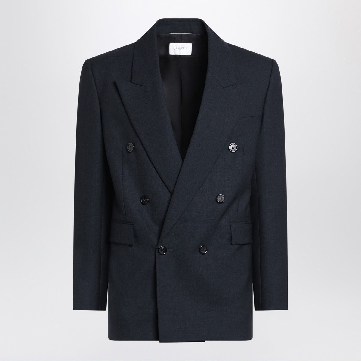 Saint Laurent Saint Laurent Double-breasted navy blue wool jacket