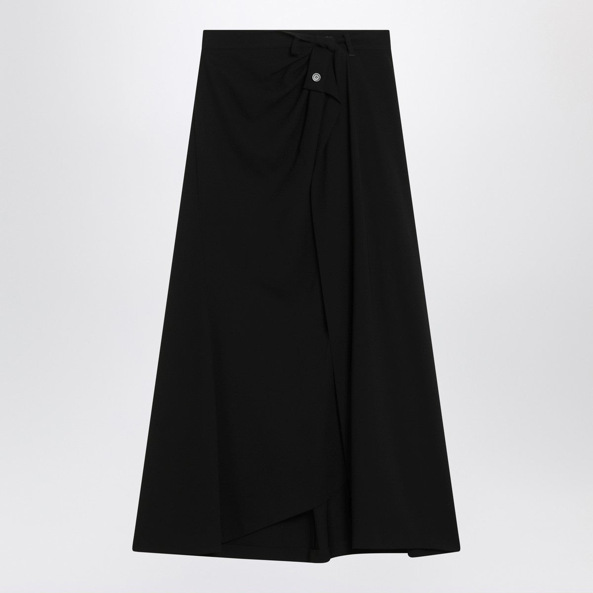 Balenciaga Balenciaga Draped black skirt in crêpe