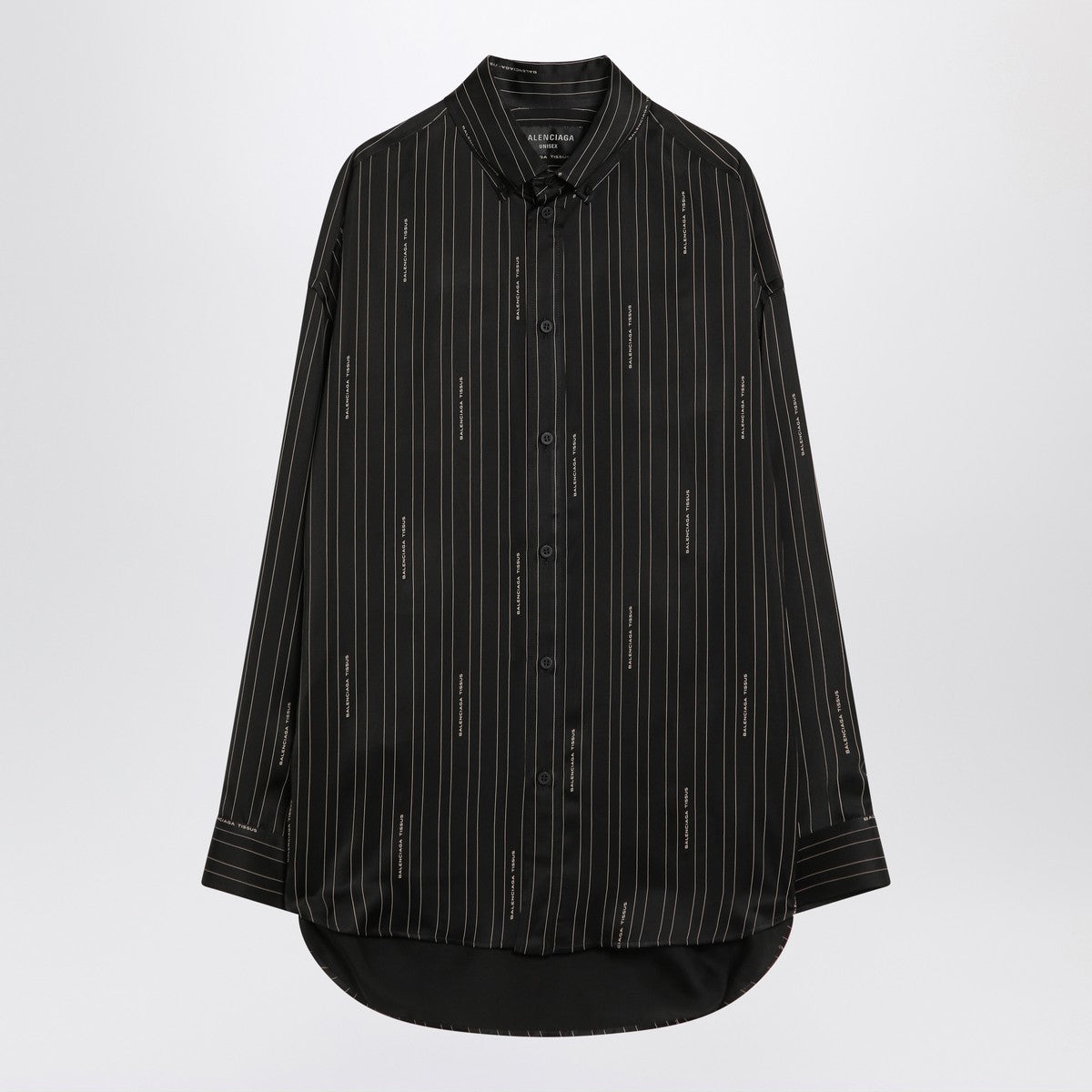 Balenciaga Balenciaga Pinstriped black button-down shirt