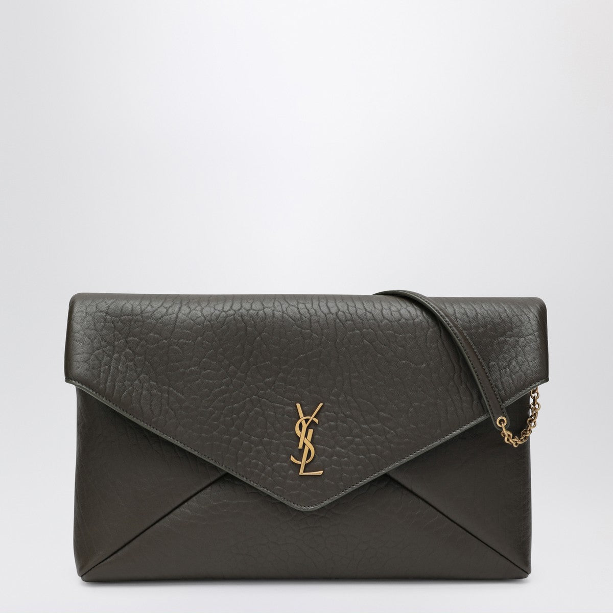 Saint Laurent Saint Laurent XXL moss green Envelope Cassandre clutch