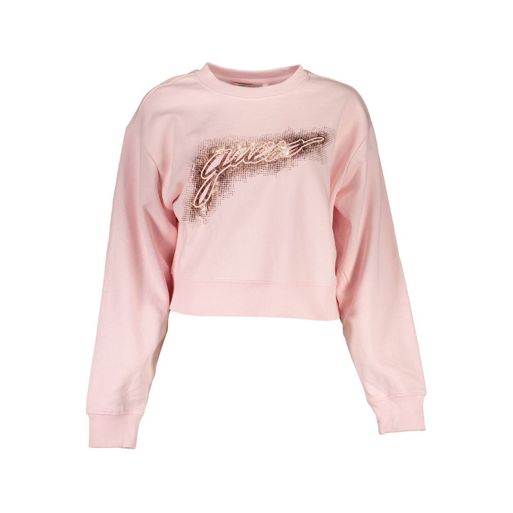 سترة جينز قطنية وردية اللون من Guess