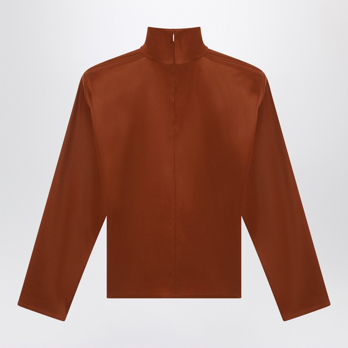 Saint Laurent Saint Laurent Caramel silk-blend blouse