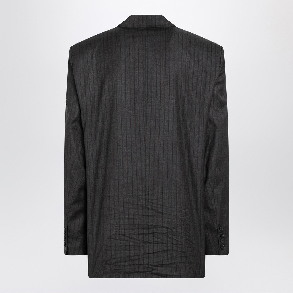 Balenciaga Balenciaga Grey pinstripe wool single-breasted jacket