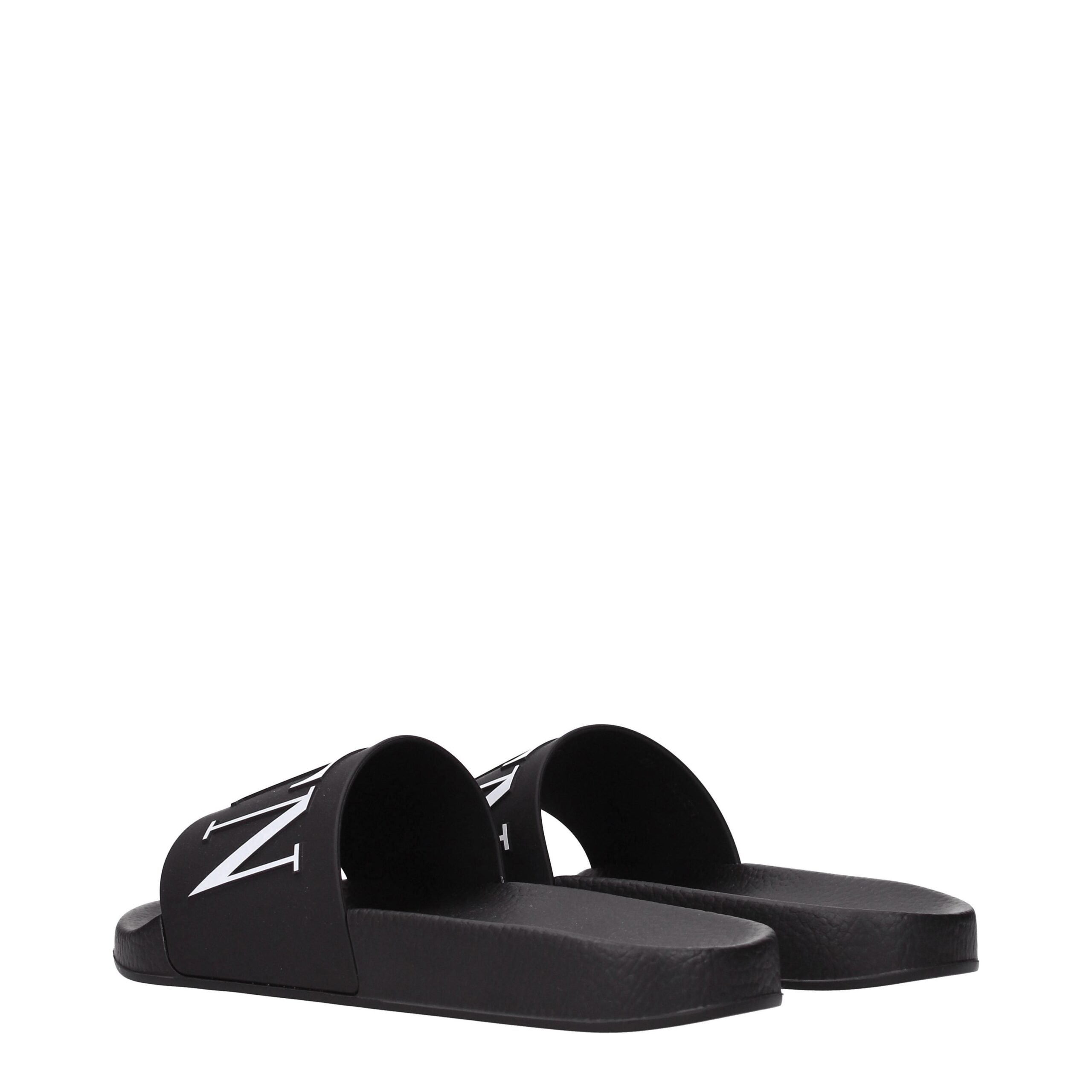 Valentino Garavani Black Cotton Slippers