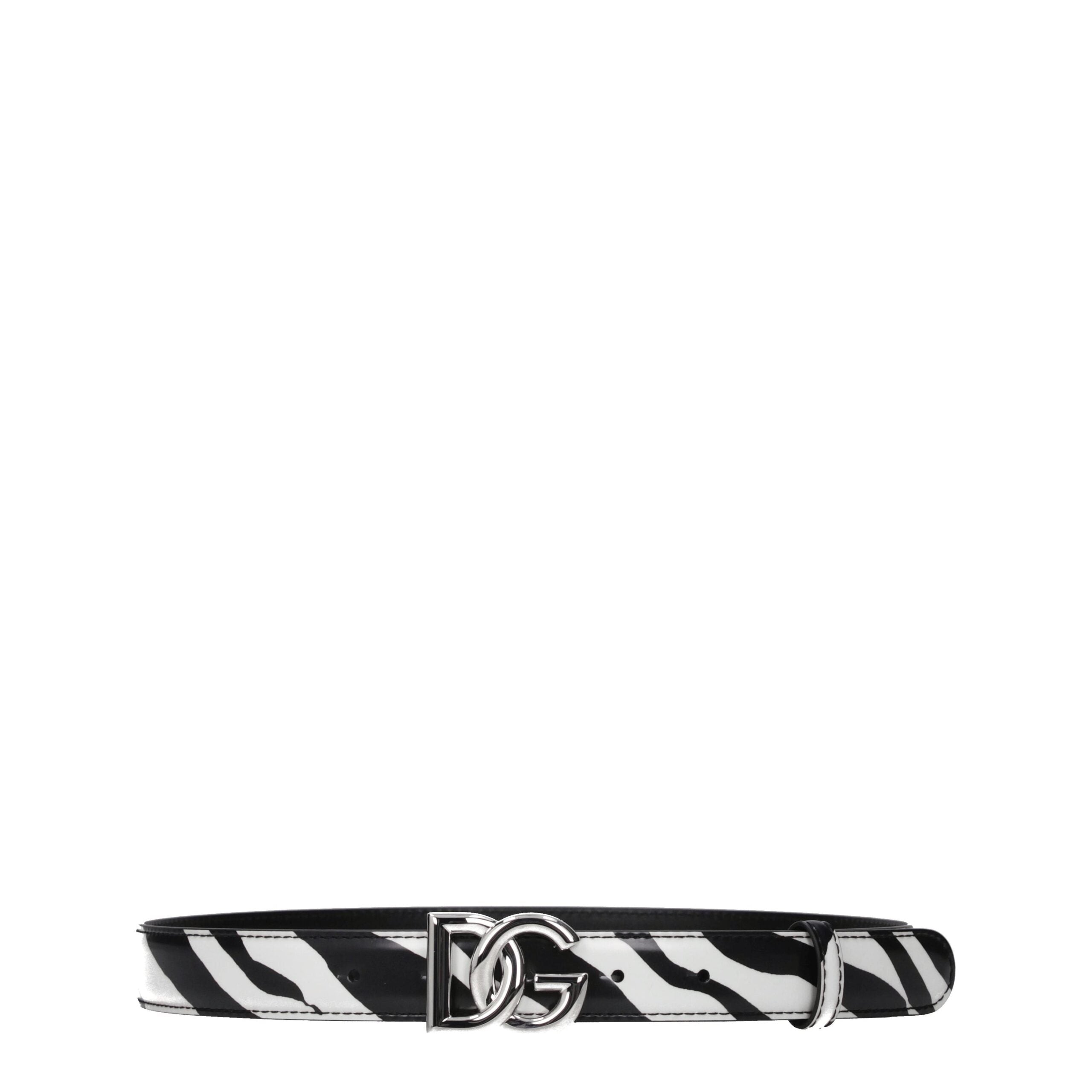 Dolce & Gabbana Black Leather Belts