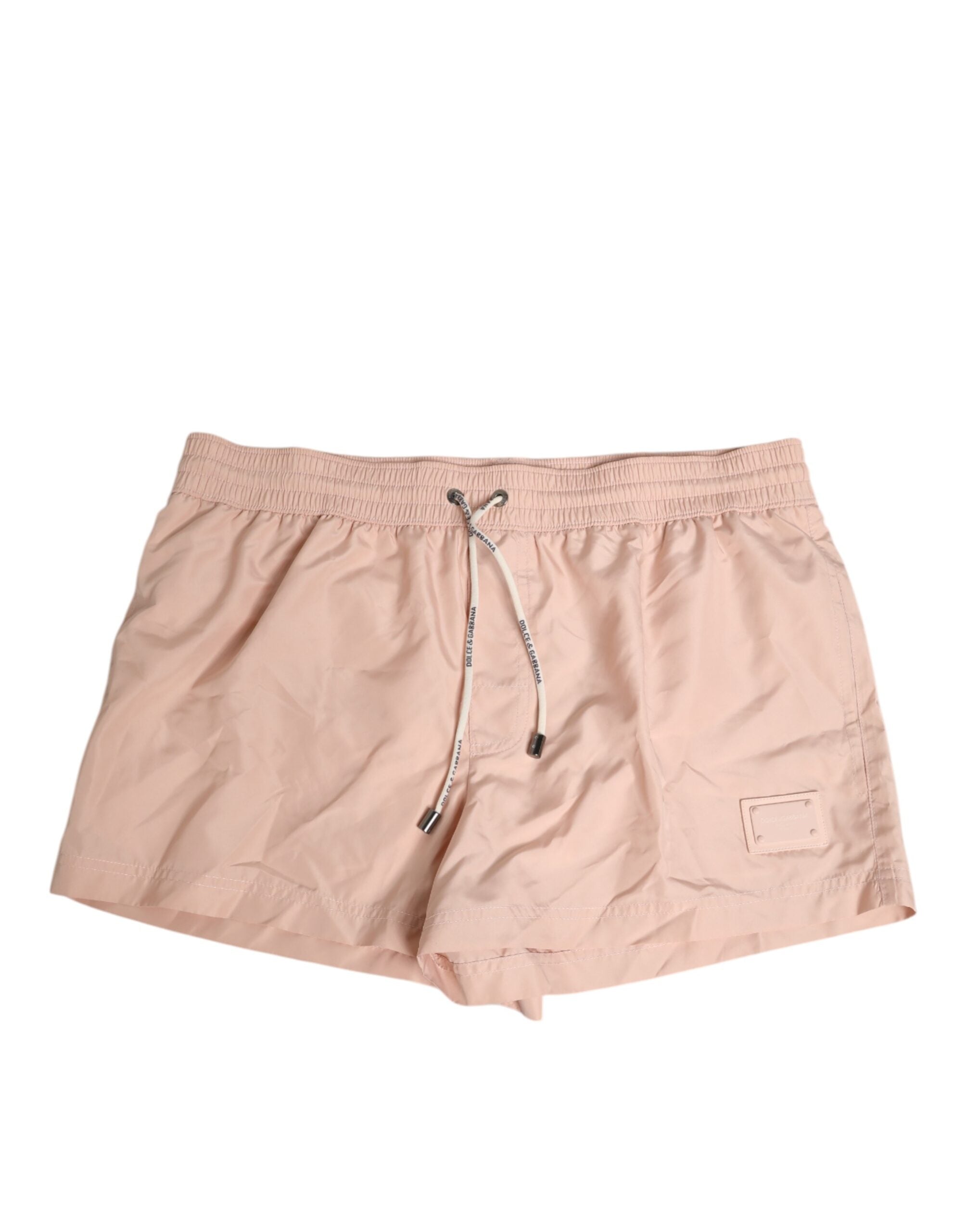 Dolce & Gabbana Pink Drawstring Beachwear Men Shorts Swimwear