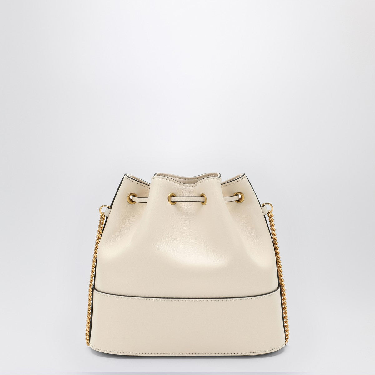 Valentino Garavani Valentino Garavani Vlogo ivory leather bucket bag