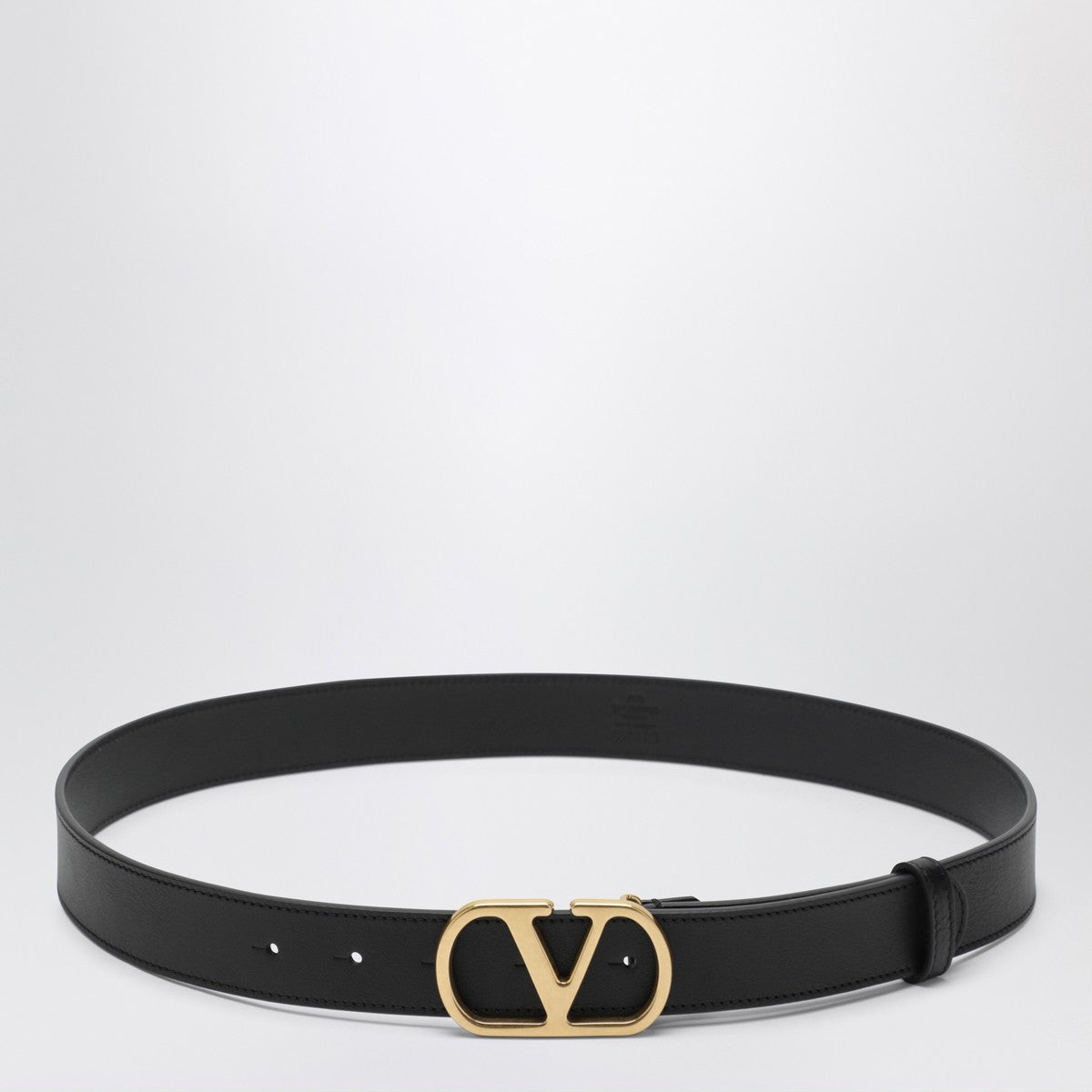 Valentino Valentino Black 3 cm Vlogo Signature leather belt