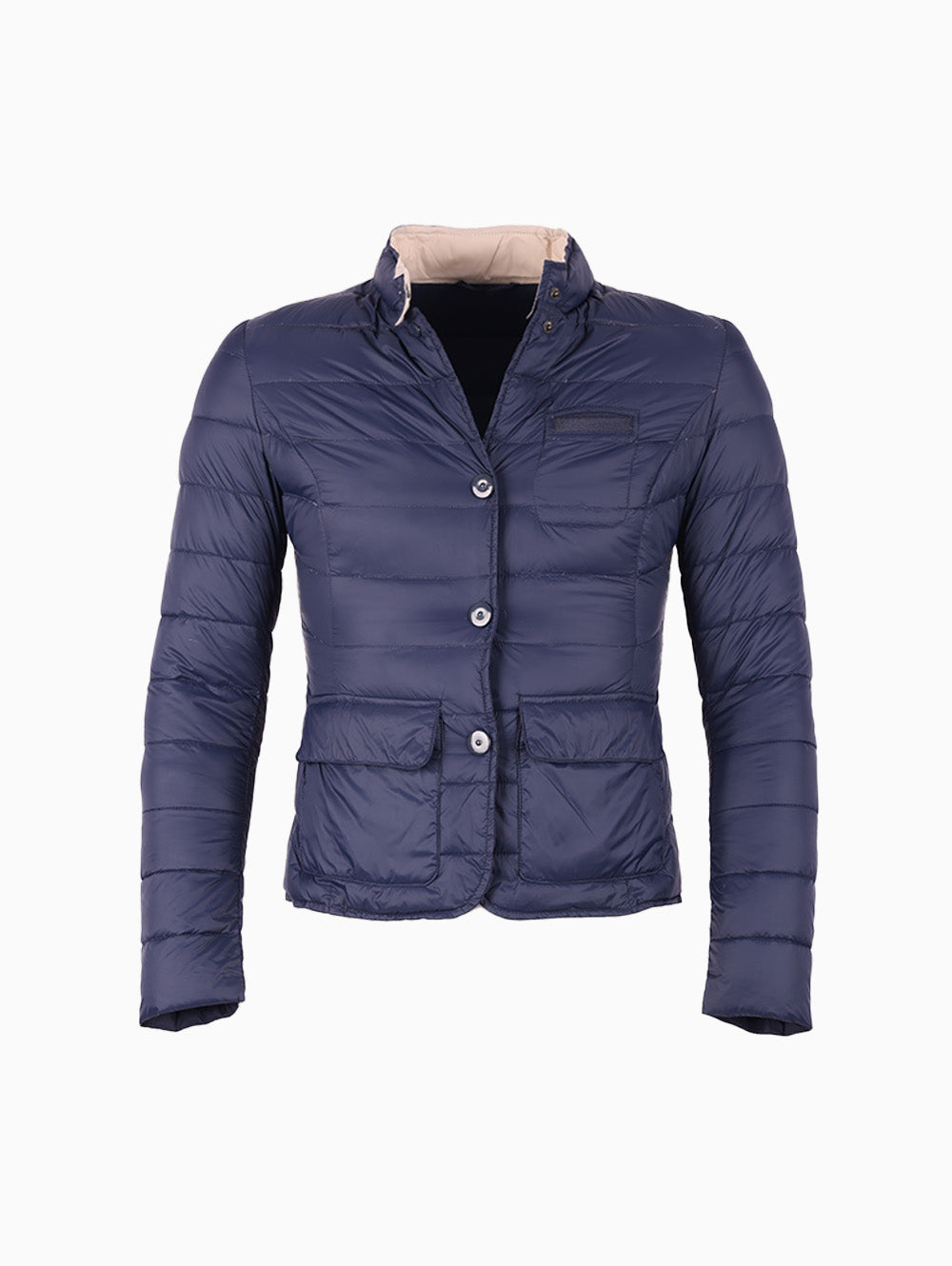 Front view of Target Men’s Navy Puffer Jacket with buttons