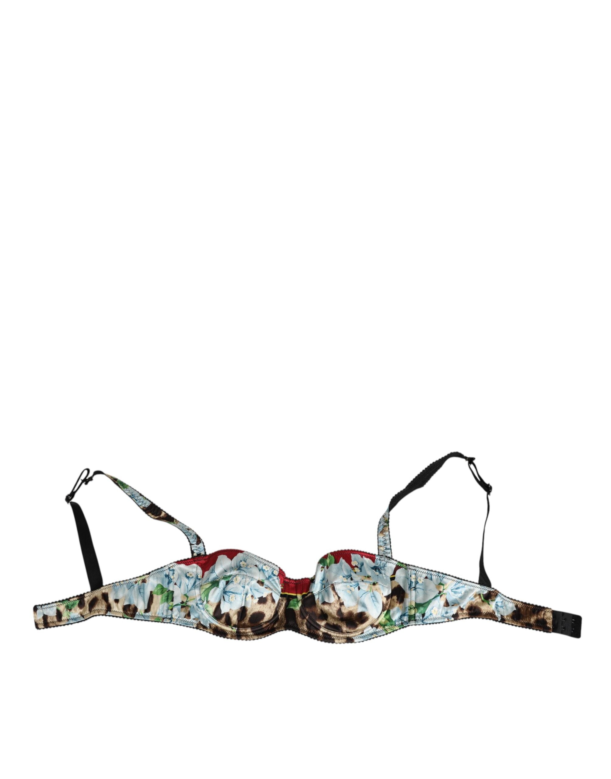 Dolce & Gabbana Multicolor Floral Semi Padded Balconette Underwear
