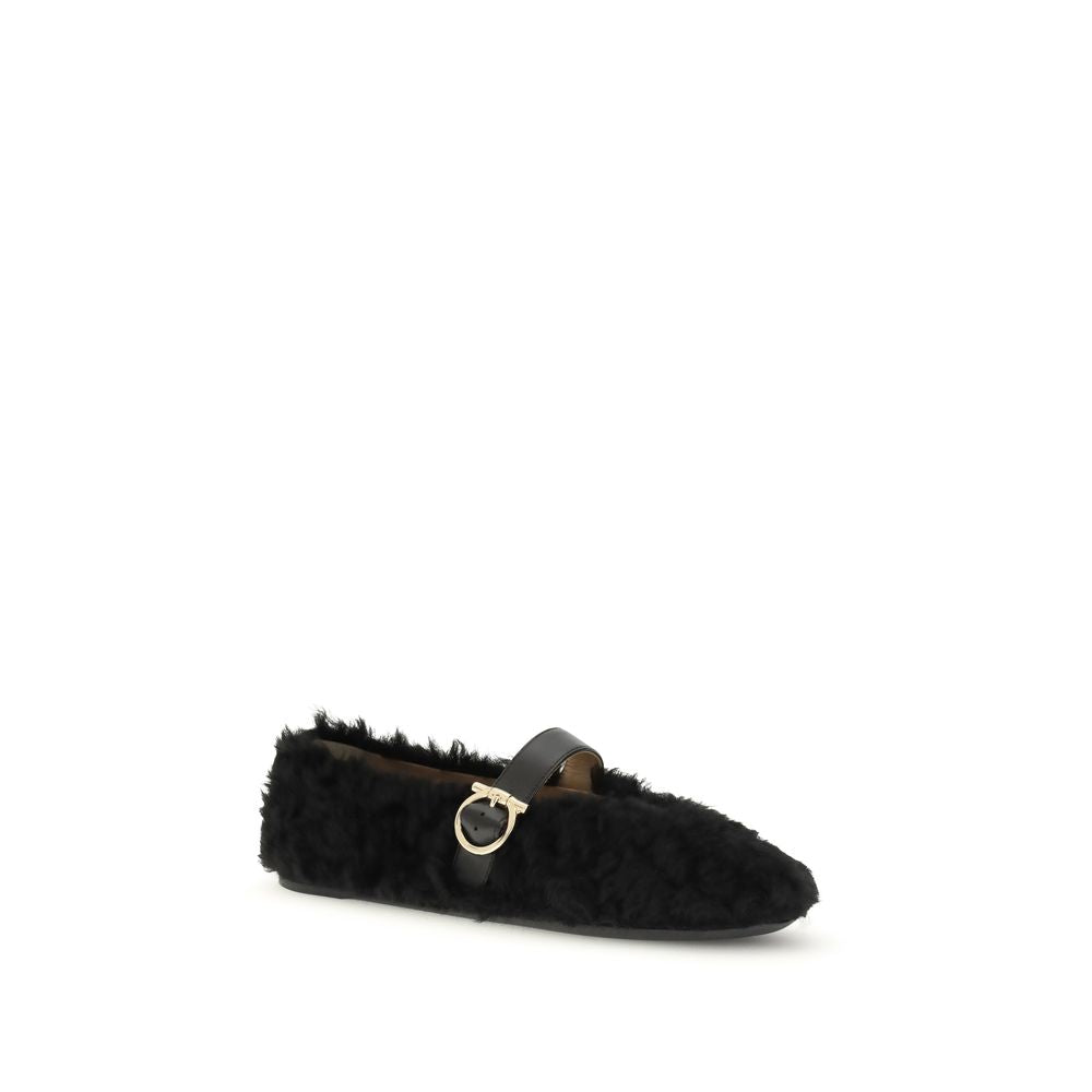 Ferragamo Gancini-embellished Ballerinas