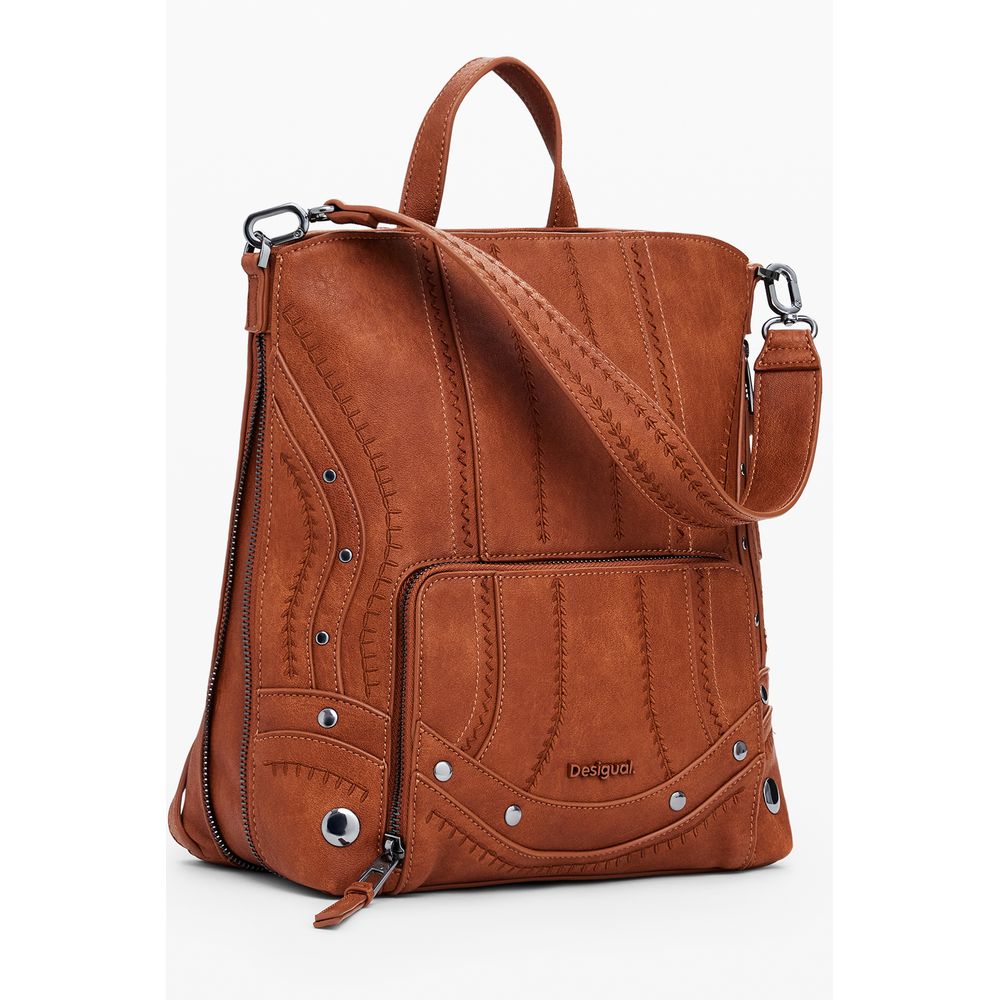 Desigual Brown Polyethylene Backpack