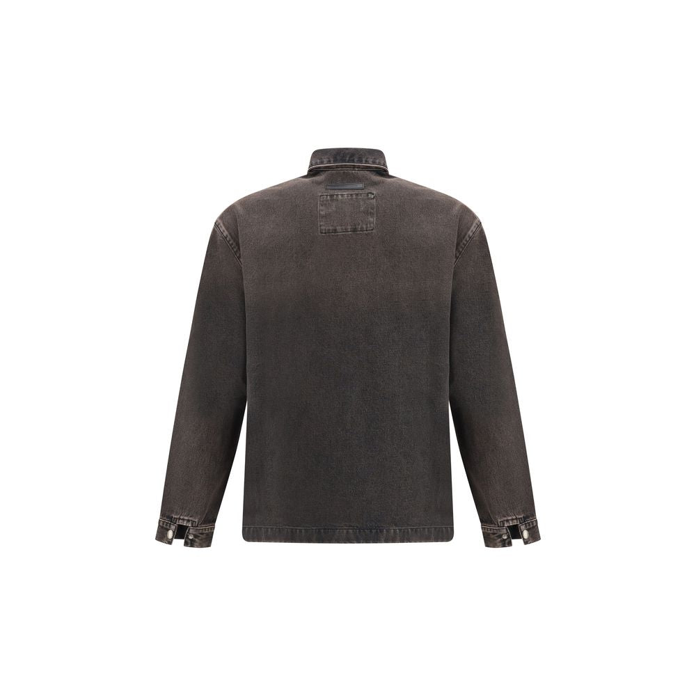 7FOR Black Cotton Denim Jacket
