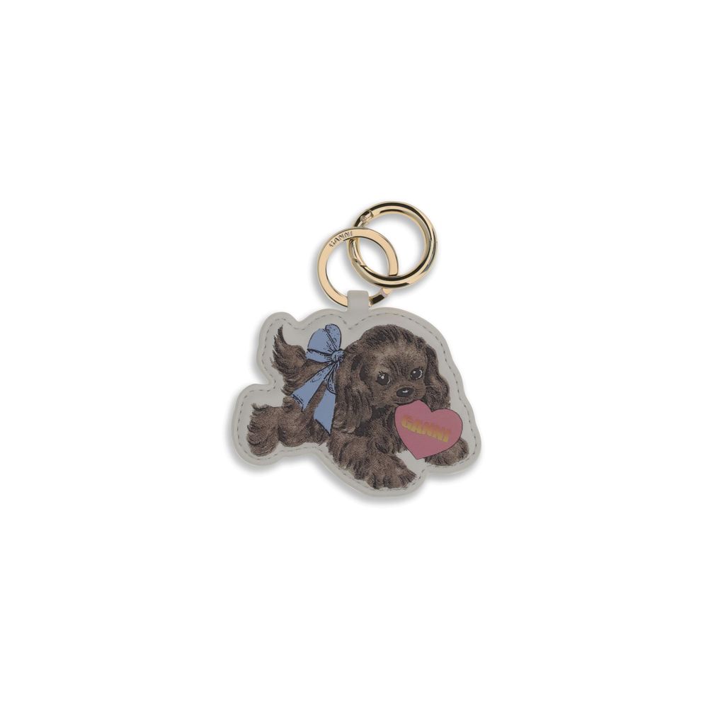 Ganni Multicolor Recycled Leather Keychain