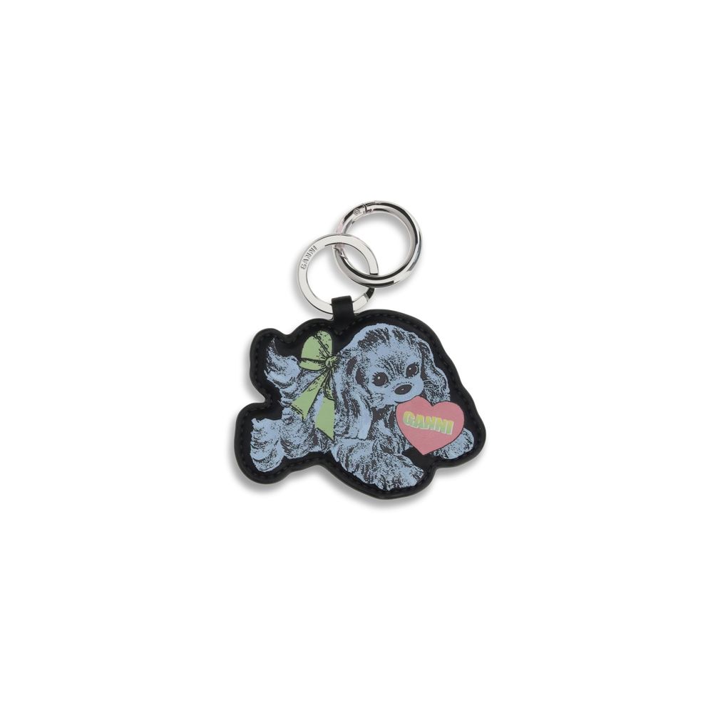 Ganni Multicolor Recycled Leather Keychain