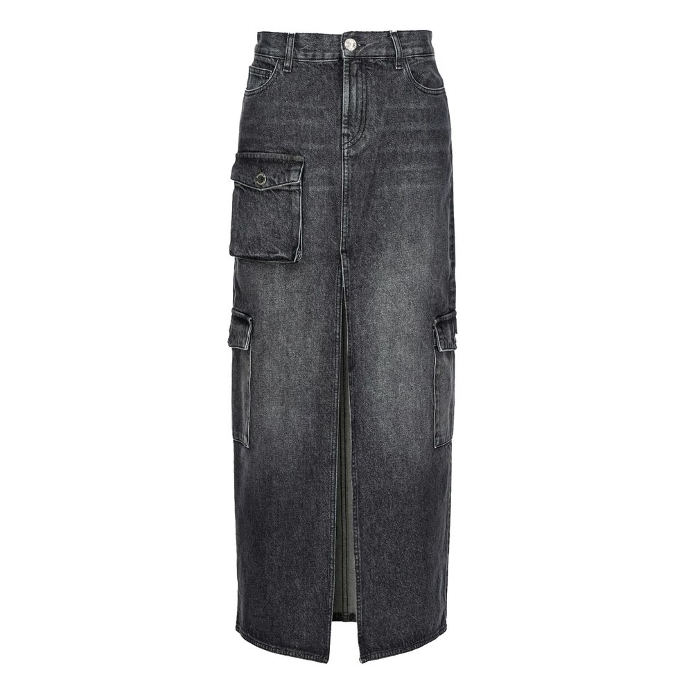 PINKO Black Cotton Skirt