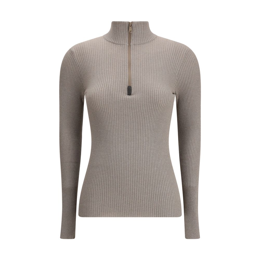 Brunello Cucinelli Brown Cashmere Sweatshirt