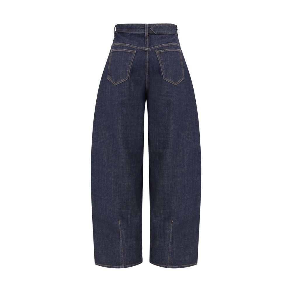 Jacquemus Blue Cotton Relaxed Fit Jeans