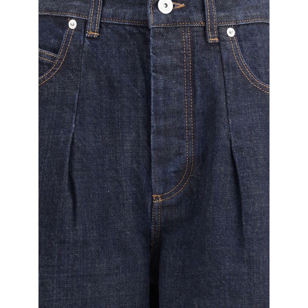 Jacquemus Blue Cotton Relaxed Fit Jeans