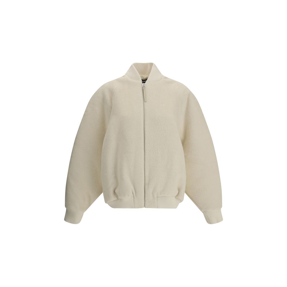 Jacquemus White Wool Bomber