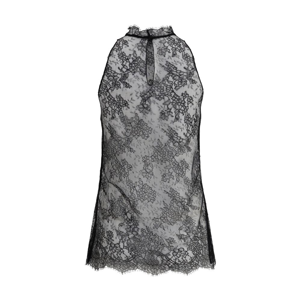 Alexander McQueen Black Polyamide Top