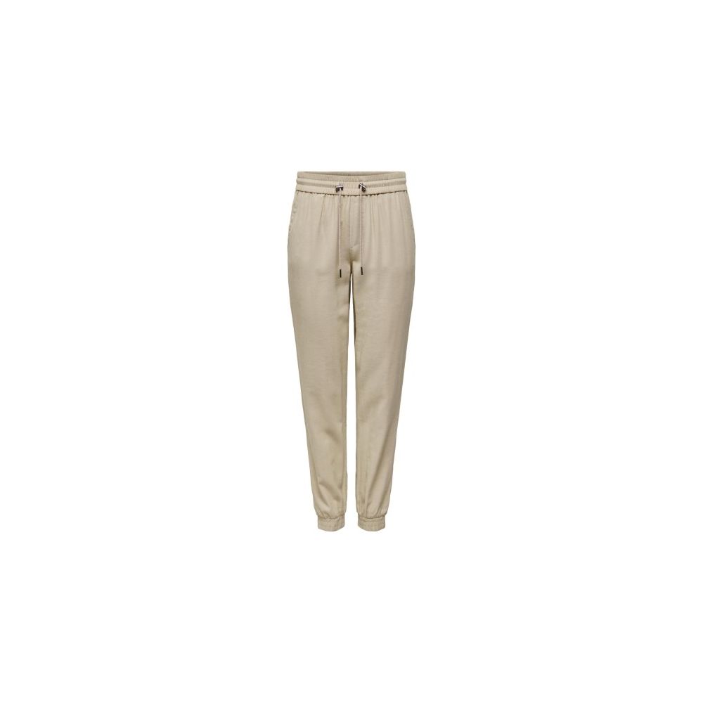 Only Beige Viscose Casual Pants