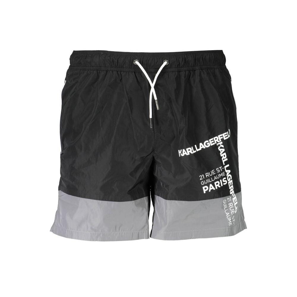 Karl Lagerfeld Black Polyester Swimwear