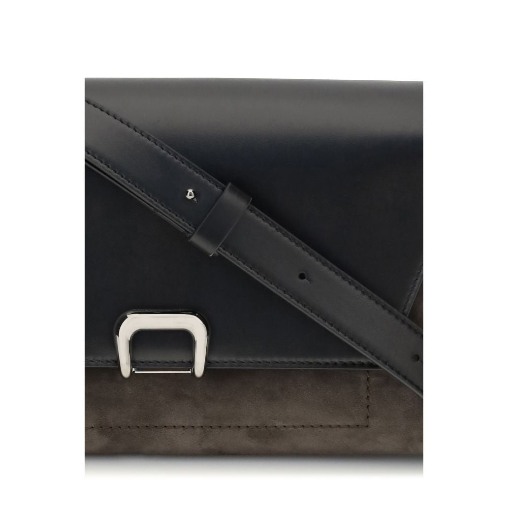 Brunello Cucinelli Black Leather Shoulder Bag