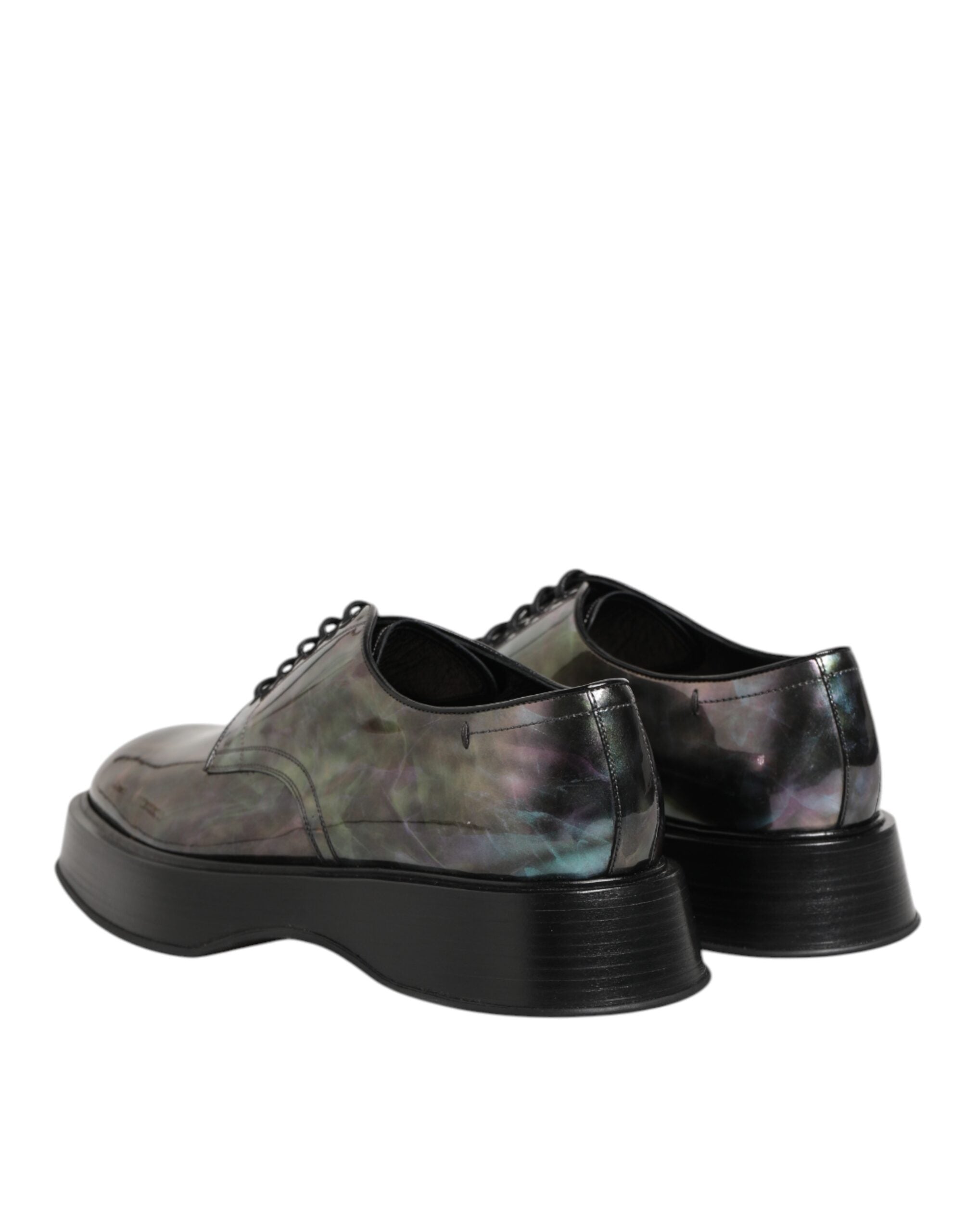 حذاء ديربي رسمي برباط متعدد الألوان للرجال من دولتشي آند غابانا