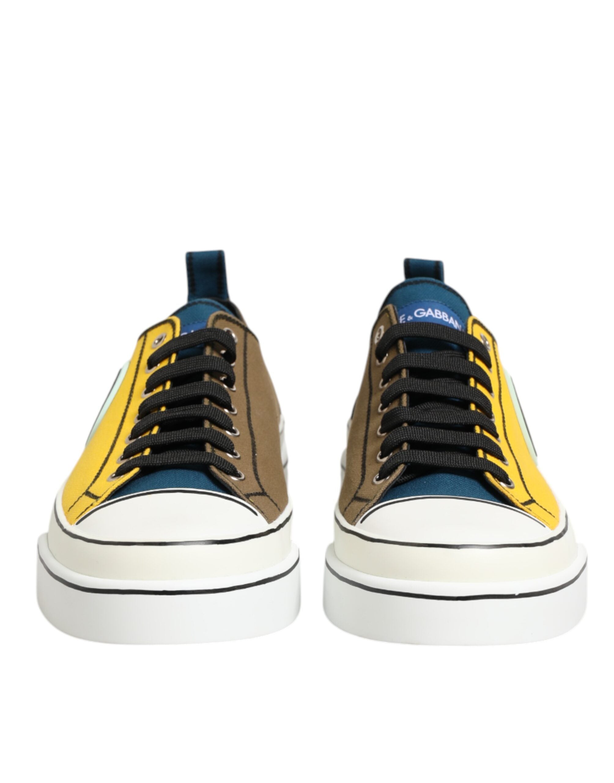 حذاء سنيكرز دولتشي آند غابانا متعدد الألوان من القطن بشعار منخفض