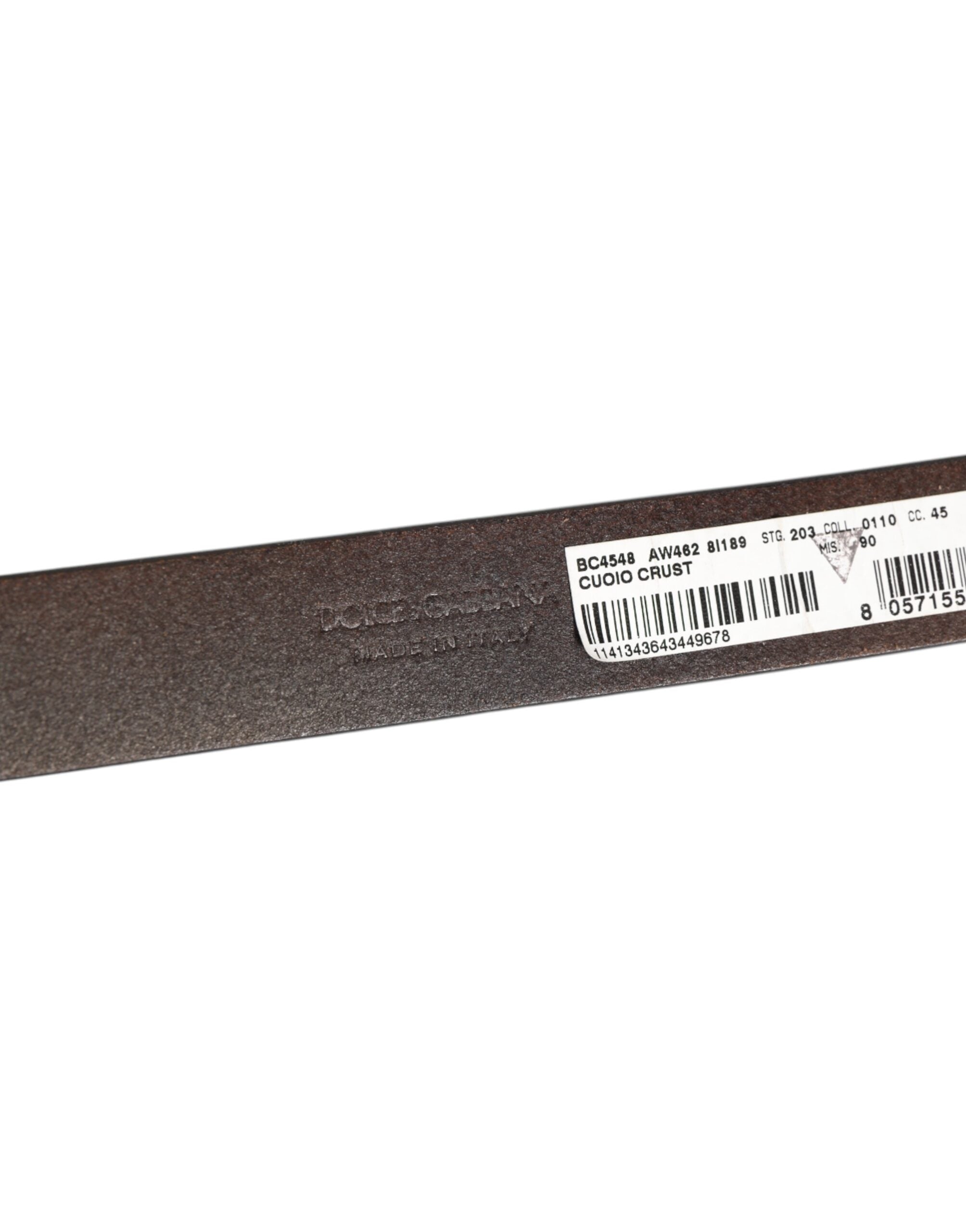 حزام دولتشي آند غابانا بني كلاسيكي ذهبي اللون للرجال مع مشبك معدني