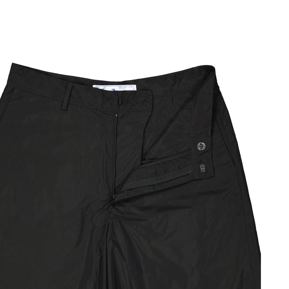 Off-White Black Polyester Short And Mini Shorts