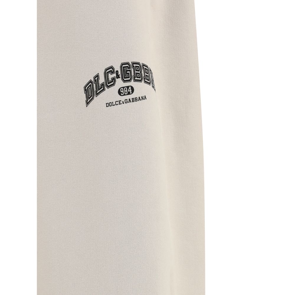 بنطال رياضي قطني بيج من دولتشي آند غابانا