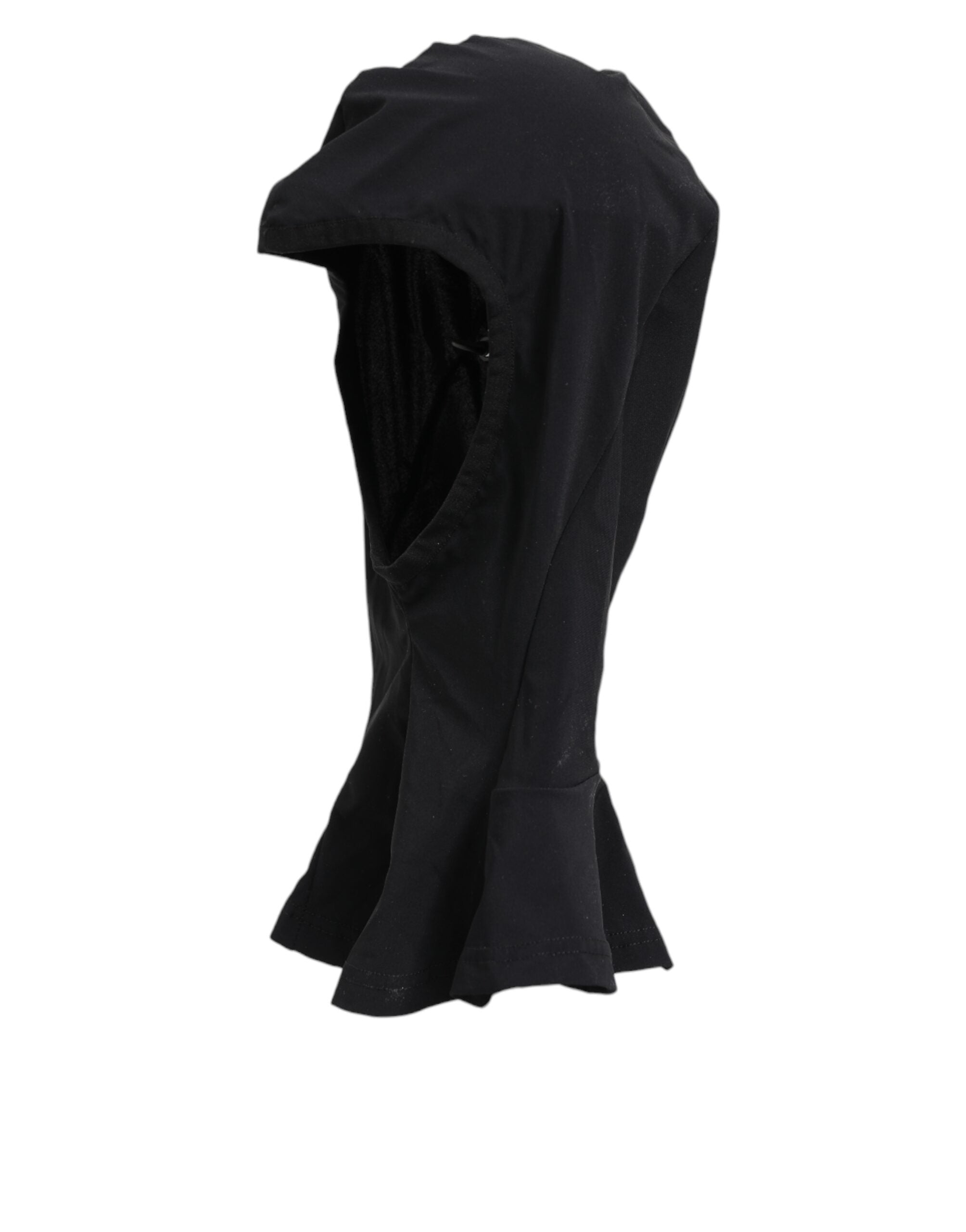 قبعة دولتشي آند غابانا السوداء المصنوعة من النايلون والإيلاستين وغطاء الوجه