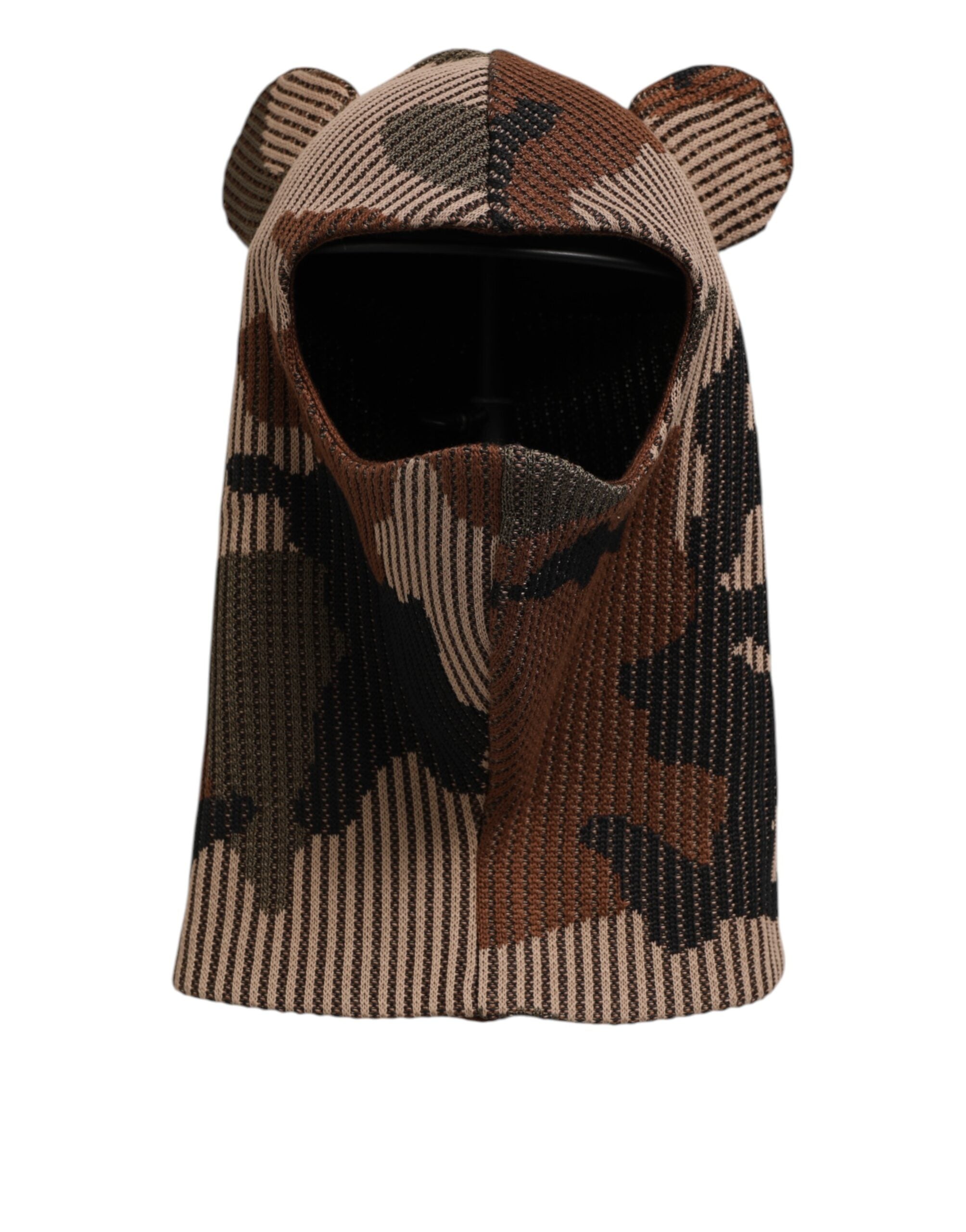 Dolce & Gabbana Multicolor Camouflage Balaclava Mask Men Cap One Size Hat
