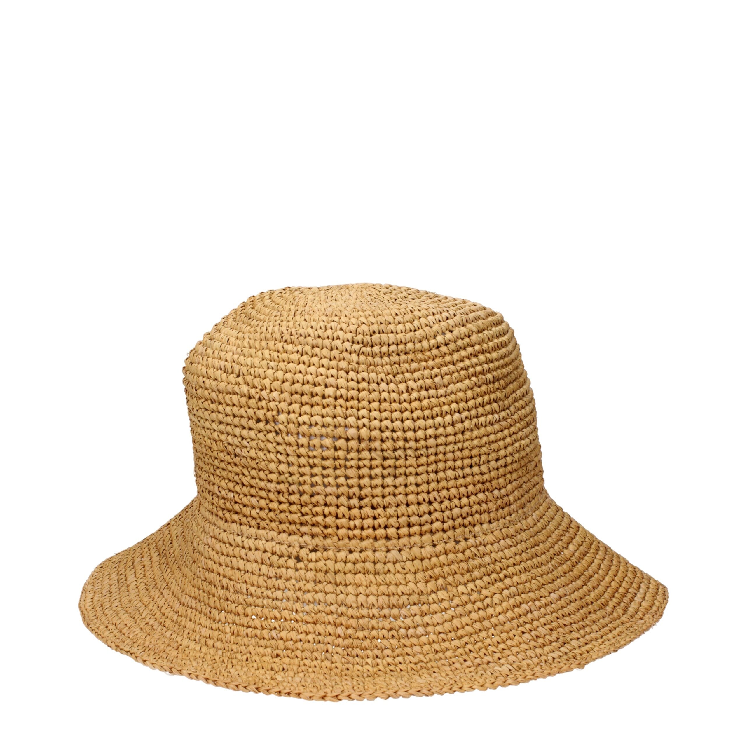 Max Mara Beige Raffia Bucket Hat