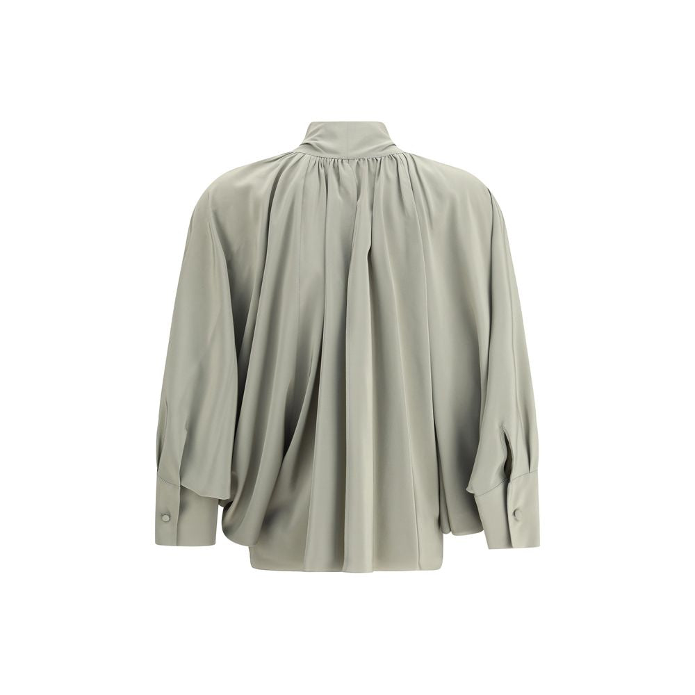 Max Mara Green Silk Blouse