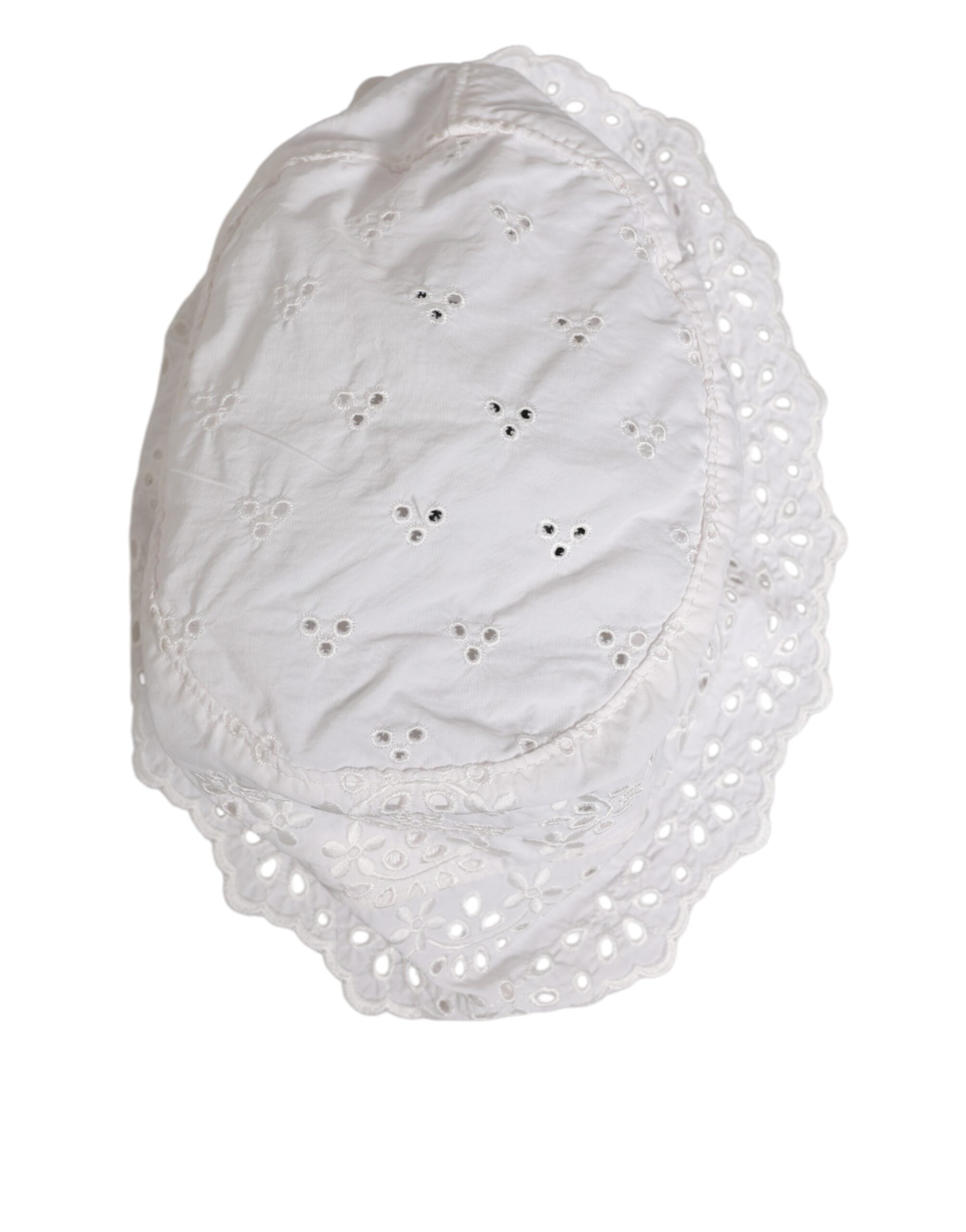 قبعة دولتشي آند غابانا بيضاء من النايلون بتصميم دلو بشعار