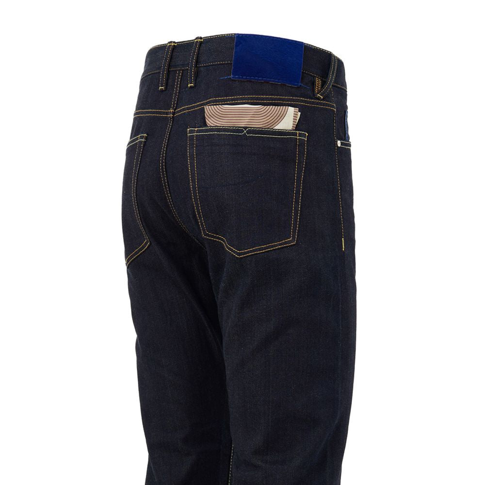 Jacob Cohen Blue Polyester Tapered Jeans