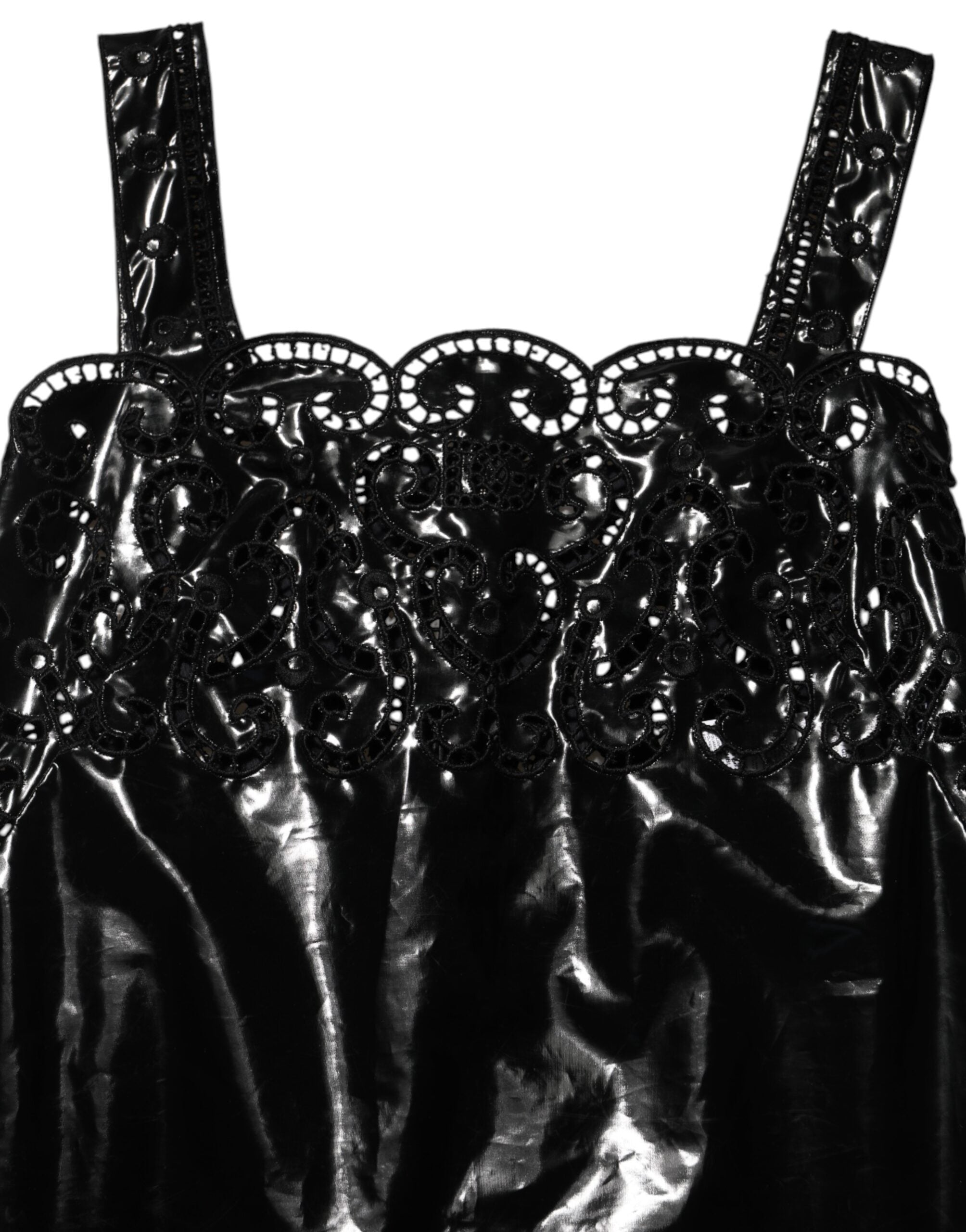 فستان دولتشي آند غابانا قصير أسود بقصة A-line