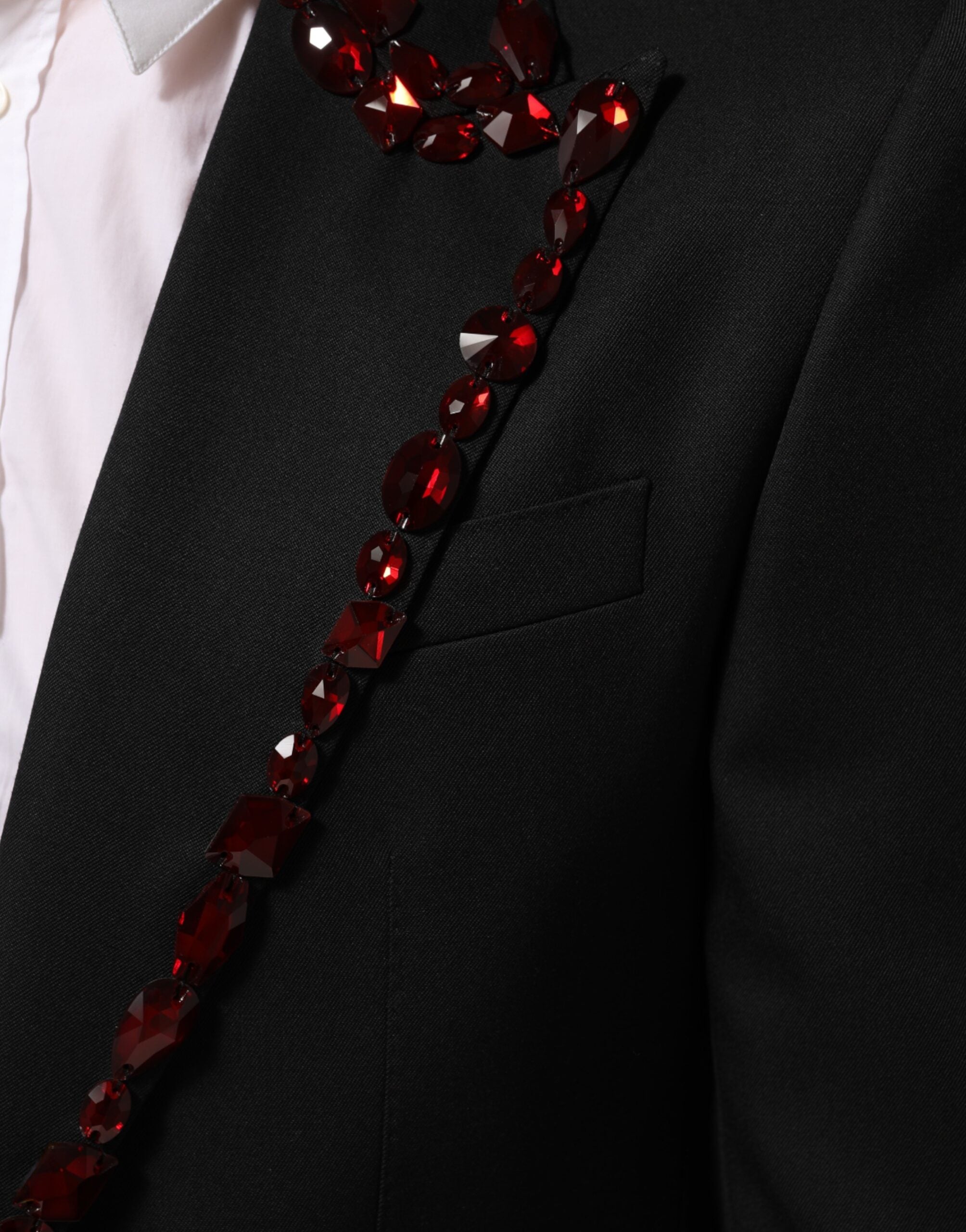 بليزر رجالي أسود من دولتشي آند غابانا SICILIA مزين بالكريستال