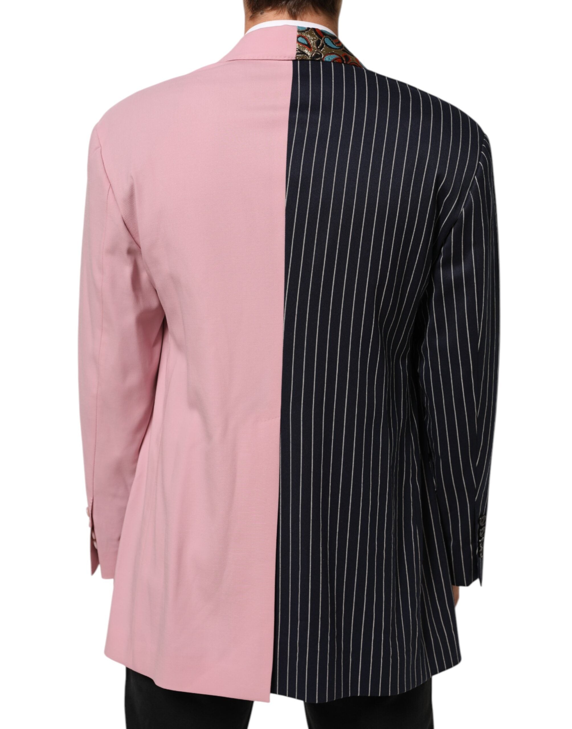 سترة بليزر متعددة الألوان من دولتشي آند غابانا بصف واحد من الأزرار