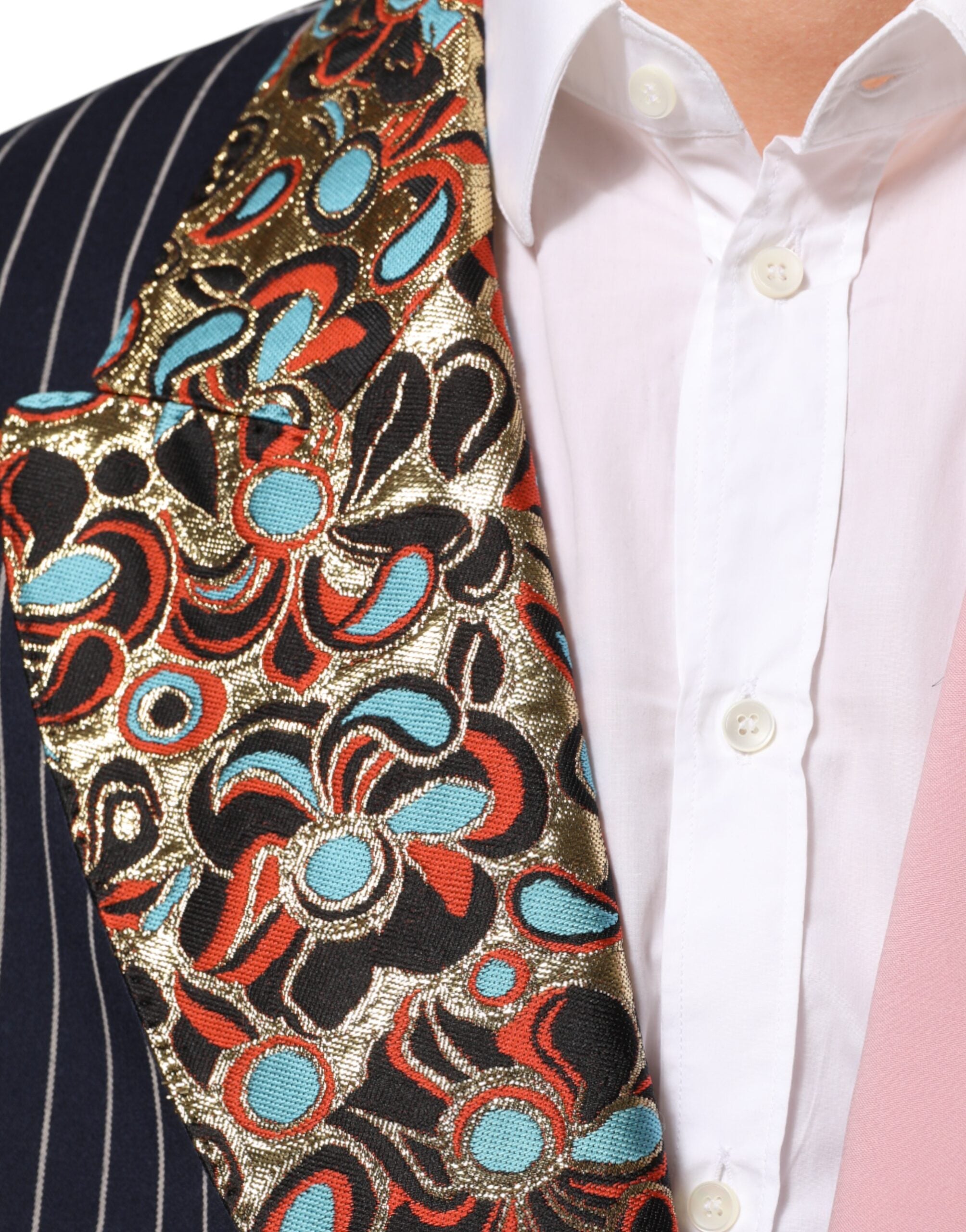 سترة بليزر متعددة الألوان من دولتشي آند غابانا بصف واحد من الأزرار