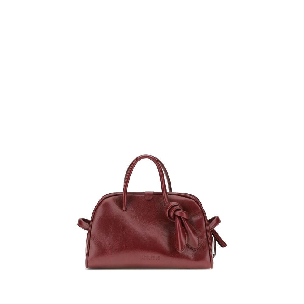 Jacquemus Bordeaux Calf Leather Bos Taurus Handbag