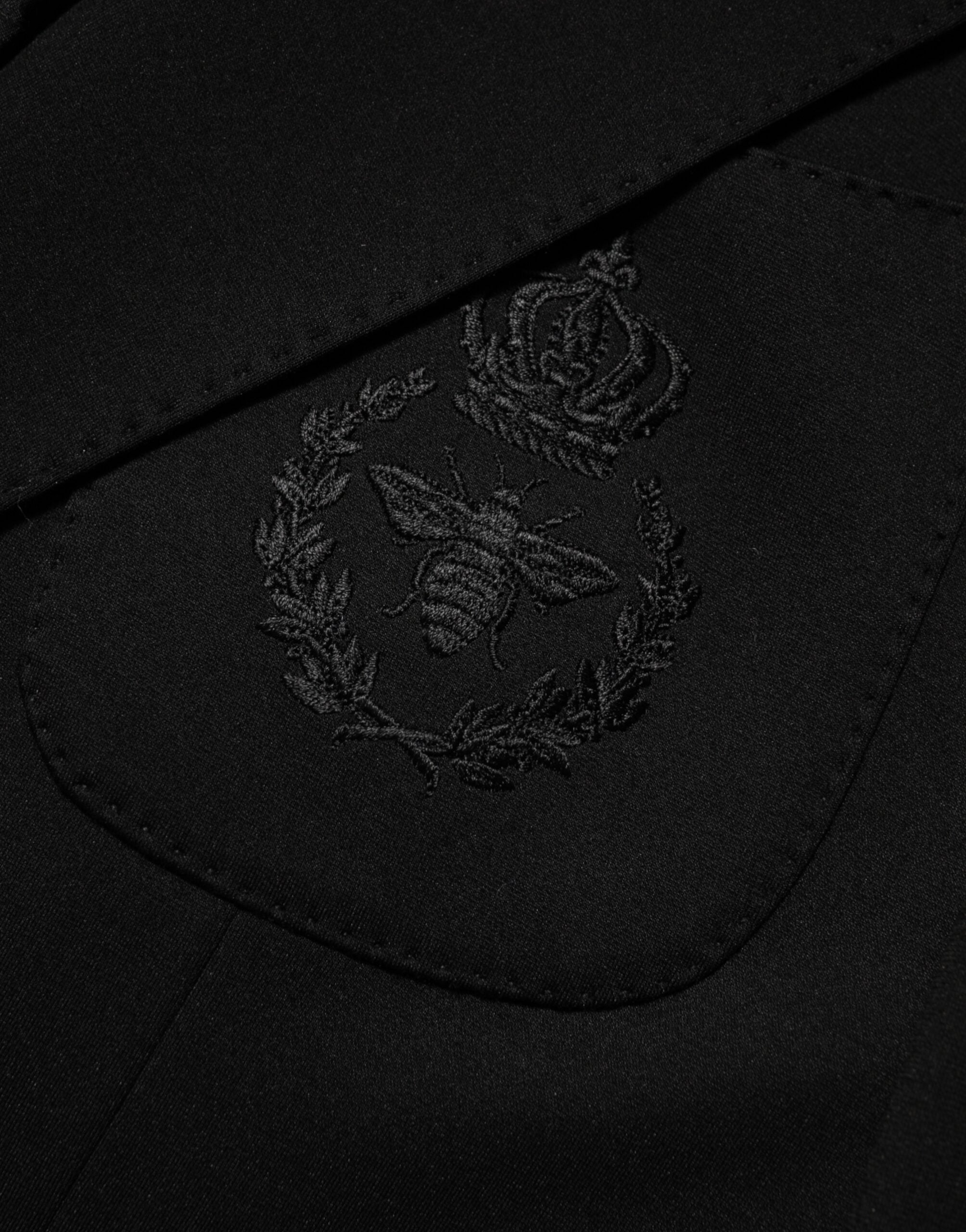 جاكيت بدلة دولتشي آند غابانا أسود من الفيسكوز بزرين