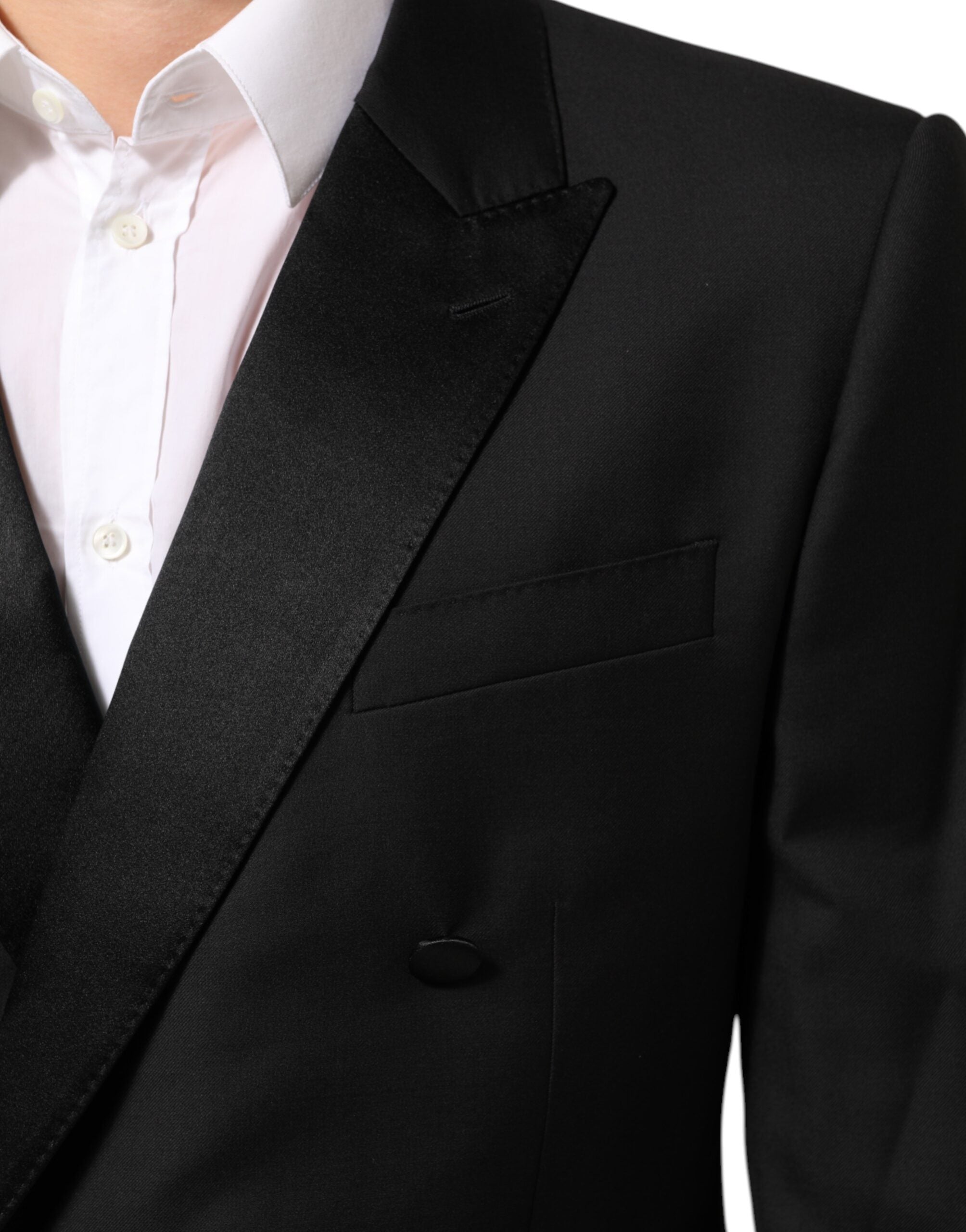 بليزر بدلة مارتيني أسود مزدوج الصدر من دولتشي آند غابانا